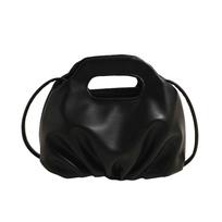 Korean Style Pleated Handbag Crossbody Dumplings Tote Bag Temperament Single Shoulder Bag  Outdoor juoda