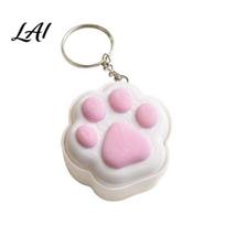 Portable Cat Paw Clicker Fidget Keychain Stress Relief Kitten Bag Charm Toy Backpacks Handbag Purse Keyring for Women Girls with