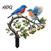 Decorative Bird Stake for Soil Ground Stake And Fruit Tree Shape Waterproof Coating Thickened Garden Outdoors Iron Lawn Outdoor Flower Bed