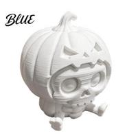 Spooky Skull Pumpkin Design Ornament Hollow Ghost Face Design 3D Printed Small Limbs Figurine Detailed Layered Halloween Figurine for Desktop balta