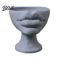Decorative Plant Container 3D Printed Lip-Shaped Flower Pot Artistic Sculptural Planter with Matte Finish Creative Home Tabletop Decor pilka