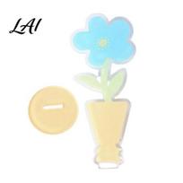 Clear Acrylic Display Stand Desk Memo Holder Flower Shaped Photo Clip Stand Home Note And Message Card Holder Office Table Number for Cards A