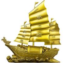 Brass 'Smooth Sailing' Dragon Head Ship Feng Shui Statue – Chinese Wealth & Prosperity Figurine for Entryway, Home Office Desk or Shelf Decor, Gift Medium