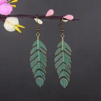 Vintage Hong Kong Style Dangle Earrings Retro Metal Leaf Earrings Drop Earrings  Dating Occasion Retro style