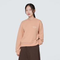[Snowpeak] Women's Lettering Semi Crop Sweatshirt Peach (S24FWFHT63) 85