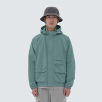 [Snowpeak] Taslan Woven Utility Windbreaker Royal Mint (S24MMLWB56) 95