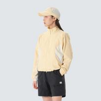 [Snowpeak] Lightweight Taslan Color Block Women's Stand-Neck Windbreaker Light Yellow (S26SWLWB59) 85(S)