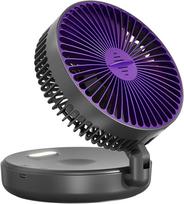 3000mAh Foldable Glow-in-the-Dark Fan Wall Mount Portable Quiet High-Speed Air Circulation Fan for Students Office Desk Fan Other juoda