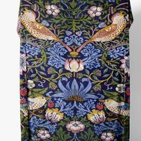 Indian Bluebird By William Morris Thin Printed Blanket Accessories Home Blankets Flannel Throw for Sofa,Bed,Travel,Camping Size: 75*100cm, Weight: 230 GSM