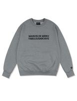 La Maison Studio Unisex Regular Fit Embossed Embroidery Logo Sweatshirt Melange Grey (Fcc1Ts401M) Melange/S