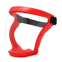 Anti-Sand Anti-Fog Face Mask Full Face Space Spherical Goggles HD Protective Face Mask  Anti-Sand Red-Transparent lens