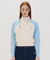 Golla W Raglan Color Block Sweatshirts [Cream] Cream/Free