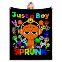Sprunki Incredibox Game Soft Fuzzy Plush Throw Blanket for Couch Bed Multi-Sized Napping Bedspread All Seasons Comforter Size: 75*100cm, Weight: 230 GSM