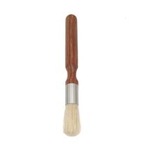 Coffee Grinder Cleaning Brush With Natural Bristles Lanyard Coffee Machine Brush Cleaner Tool for Barista 18cm šviesiai geltonos spalvos