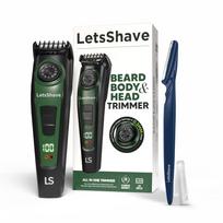LetsShave Beard Trimmer for Men | All-in-One Beard, Hair & Body Trimmer | 120 Min Runtime | LED Battery Display | USB-C Fast Charging | 3-Year Warr