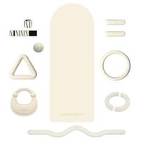 Best Selling Low Saturation Beige Pilates Training Set, Home Fitness Workout Kit for Leg & Hip Shaping Foldable Pilates Ring šokoladas