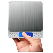 i2000 Double-tray Cooking Food Mini Kitchen Weighing Scales 500g 0.01g Portable Stainless steel Gold Jewelry Scale 500g 0.01g
