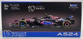 F1 bolid alpine a524 bwt bburago #10 pierre gasly bburago 1:43 kask