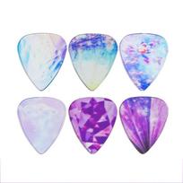 6pcs 0.81mm Acoustic Guitar Pick Transparent Finger Guitar Pick Guitar Picks  Ukulele 1.5mm violetinė