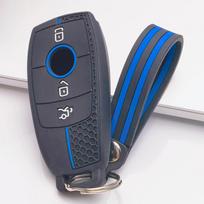 Smart Key Fob Cover for Mercedes-Benz A Class W177 B Class W247 C Class W206 E Class W213 S Class W222 GLC GLE GLS CLA GLB GLA with Keychain Key Cover juoda