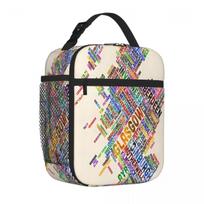 Bestselling Scotland Typography Text Map Simple Lunch Box Bag Overnight Trip Small Lunch Bag One Size