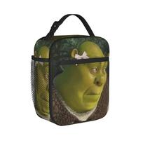 Pink Bow Romantic Shreks Meme  Thermal Insulated Lunch Bags for Work  Reusable Food Bag Thermal Cooler Lunch Box One Size