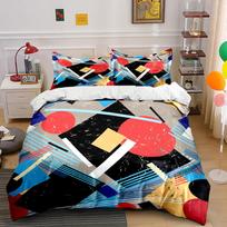 Abstract geometric shapes pattern. Bedding sets Duvet cover sets Duvet covers Pillowcases(1*Duvet Cover 2*Pillowcases without duvet insert) 135x200cm