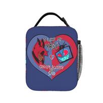 Radiostatic Complicated and Sad Vox Alastor Insulated Lunch Bag Thermal Bag Lunch Container Lunch Box Tote Food Storage Bags One Size