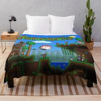 Terraria - Indie Game Throw Blanket Decorative Sofa Blankets Designer Blanket Large Blanket blankets for beds blankets Size: 75*100cm, Weight: 230 GSM