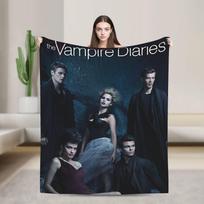 The Vampire Diaries Damon salvatore Blankets Soft Fashion For Couch Chair Airplane Travel Flannel Bedspread Bed Cover Size: 75*100cm, Weight: 230 GSM