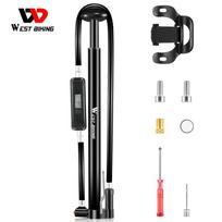 WEST BIKING Mini Bicycle Aluminum air Inflator Cycling Electronic Bike Hand Pump  Bike 160psi Portable Bicycle Tire Hand air Pum hand pump juoda