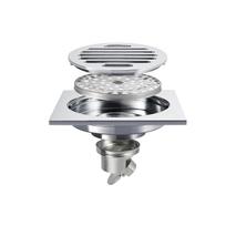 Bathroom Accessories Copper Chrome/brushed/black/gold Bathroom Anti-odor Floor Drain (as the picture,Stainless Steel)