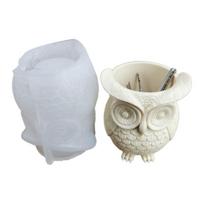 Owl Shape Pen Holder Plant Pot Silicone Mold DIY Crafts For Kid Adult Craft 1