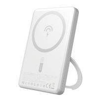 Powerbank z magsafe i podstawką 20w pd 5000mah - srebrny