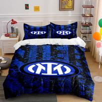 Blue-black with Inter logo. Bedding sets Duvet cover sets Duvet covers Pillowcases(1*Duvet Cover 2*Pillowcases without duvet insert) 135x200cm