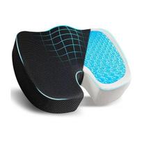 45D Cooling Gel Memory Foam Seat Cushion Orthopedic Office Chair Pad Car Butt Cushion for Tailbone Pain Relief 13.7x17.7x2.75inc----30D juoda