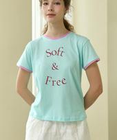 Wioi Soft N Free Ringer Tshirt_Mint Mint/Free