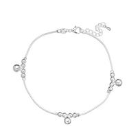 Hot Jewelry Women Bells Bead Ankle Bracelet Silver Plated Chain Foot Anklet