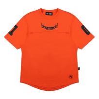 Monkey Flower Unisex Crowd Embroidered Short Sleeve T-Shirt/Mm1Wts16U Orange Free