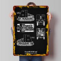 15 Cm SIG 33 Sf Auf Panz Poster Customized Wall Art Vintage Metal Signs Retro Tin Plaque for Man Cave Decoration At Home Decor 20X30CM