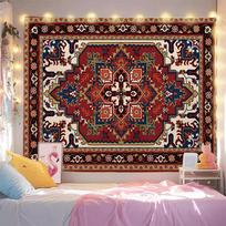 Persian Mandala Tapestry, Boho Vintage Ethnic Aesthetic Wall Hanging for Bedroom Living Room Dorm Home Decor 100X70CM