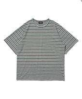 Cargo Bros Striped Short Sleeve T-Shirt (Gray) Free