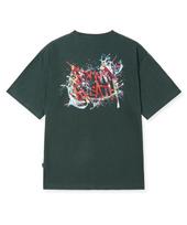 Brown Bless Splash Tag V2 Tee - Dark Green Dark Green/L
