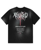 Maha Grid Teen Age Riot Washed Tee Black(Mg2Emmt515A) Black/S