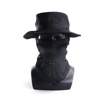 Wide Brim Balaclava Boonie Hat Sunscreen Sun Hat Camouflage Caps Mask Set  Camping 01