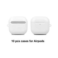3D sublimacijos forma Airpods 1 2 3 4 Pro dėklui Individuali aliuminio forma Šilumos spaudos spausdinimui Ausinių dangtelio spausdinimo formos Airpods 1/2 balta