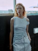 Muse Berlin Cutout String Point Sleeveless Top_Gray Gray/36(S)