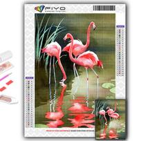 5D Diamond Painting Full Diamond Animal Flamingo Diamond Painting Handmade Diy Diamond Mosaic Painting Home Decoration Full Round 20X30CM