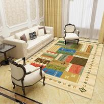 Home American Retro Large Area Living Room Decoration Carpet Thickened Soft Bedroom Carpets Washable Ethnic Wind Cloakroom Rug 80*120cm