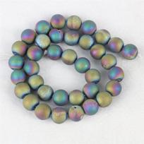 10mm Purple Gold Color Round Crystal Cave Agates Onyx Loose Beads Women Girls Accessories Parts for Jewelry Making Design 10mm